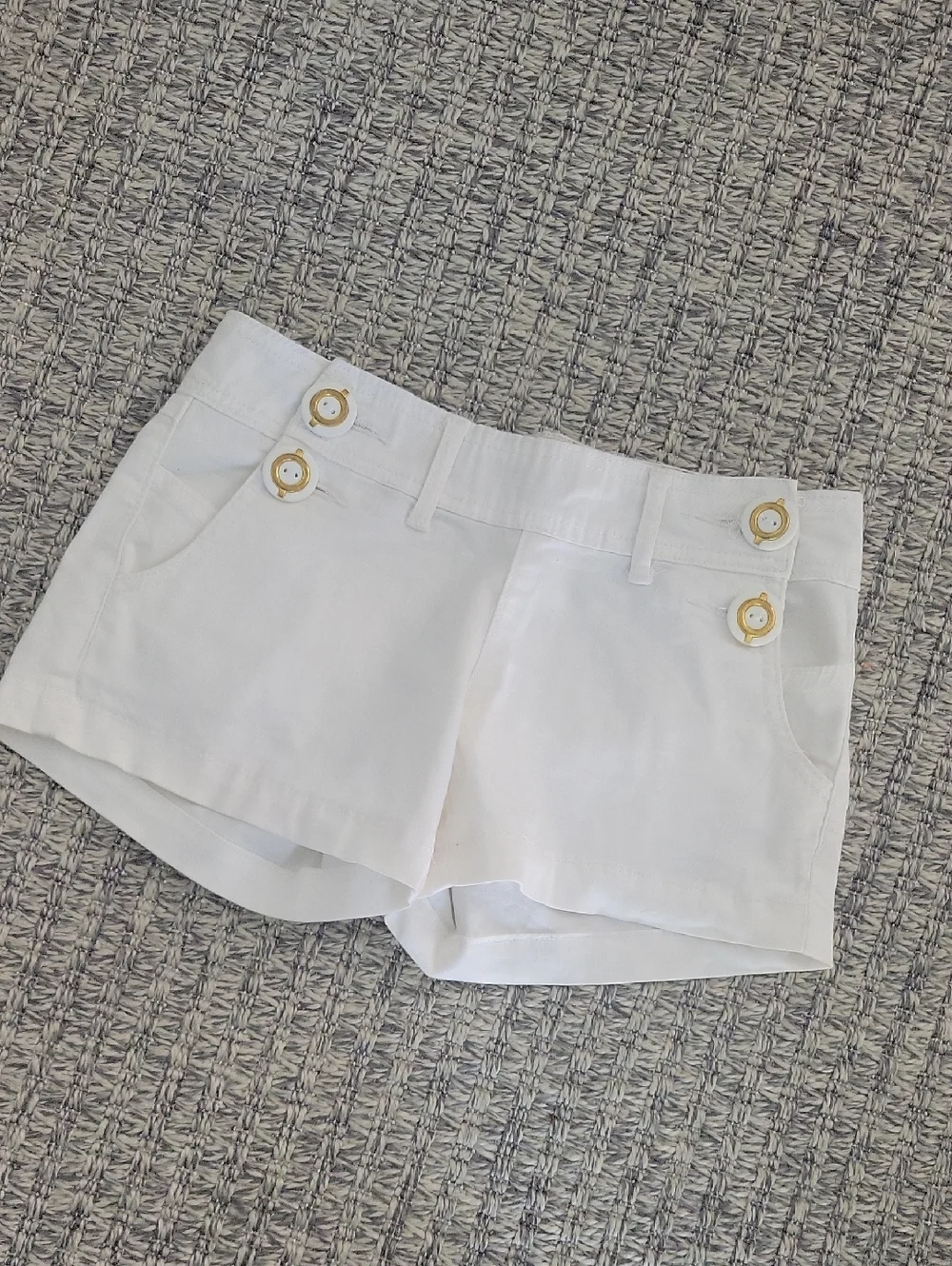 Zanadi White Sailor Short with Gold Buttons Size 0 - Picture 1 of 10